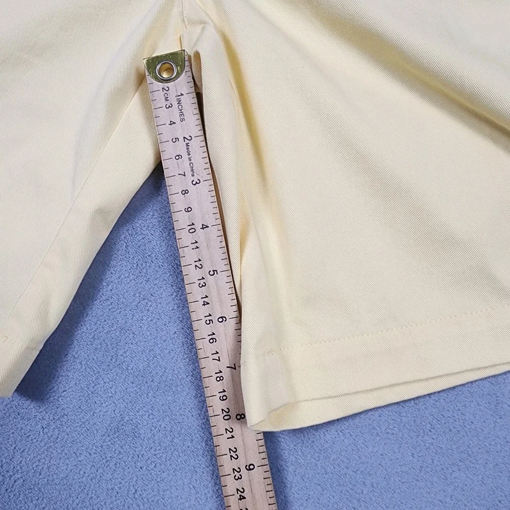 Vtg Polo Ralph Lauren Tyler Short Mens 34 Yellow Pleated Cotton Chino Shorts NWT